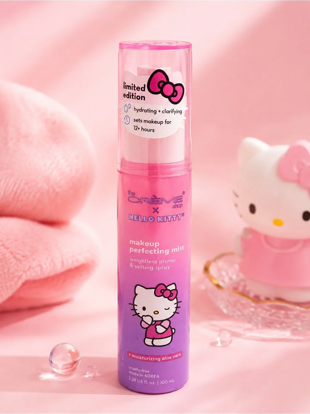 Hello Kitty Pink Makeup Perfecting Mist - Hydrating Setting Spray